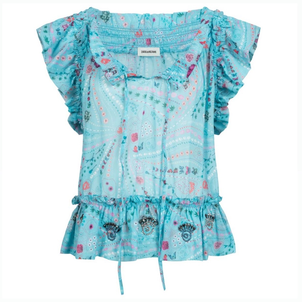 Zadig & Voltaire ~ Tutti Print Psyche Top S